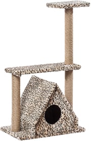 Купить домики для кошек с когтеточкой избушка с тремя столбами с доставкой по РФ